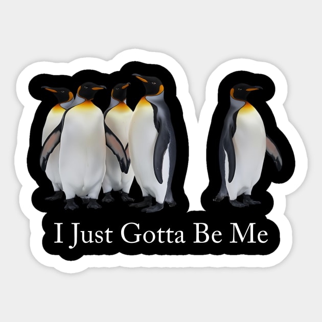 i just gotta be me penguin vintage Sticker by ArtistTee ⭐⭐⭐⭐⭐